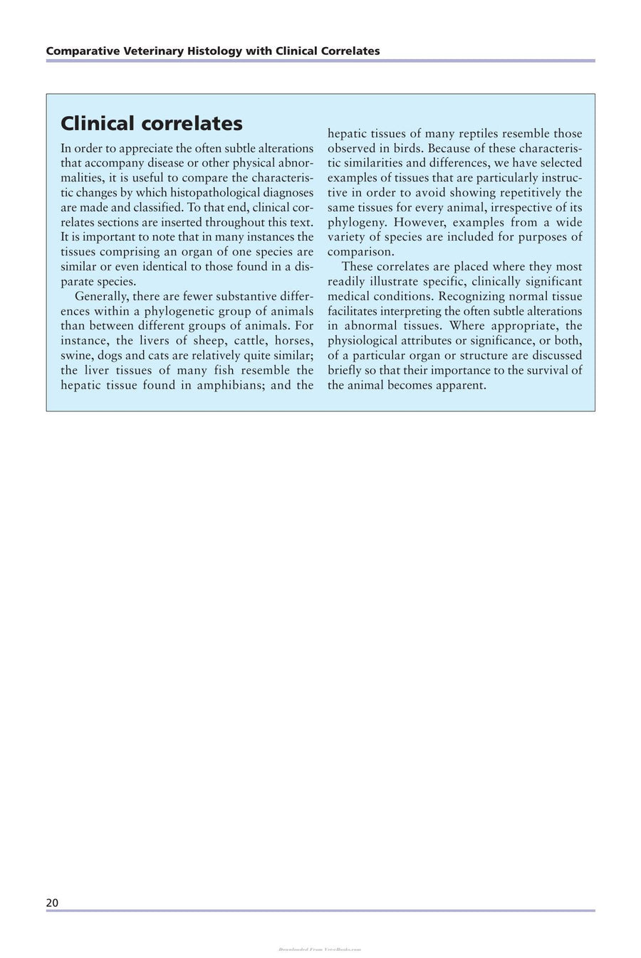 Preview page of Comparative Veterinary Histology with Clinical Correlates