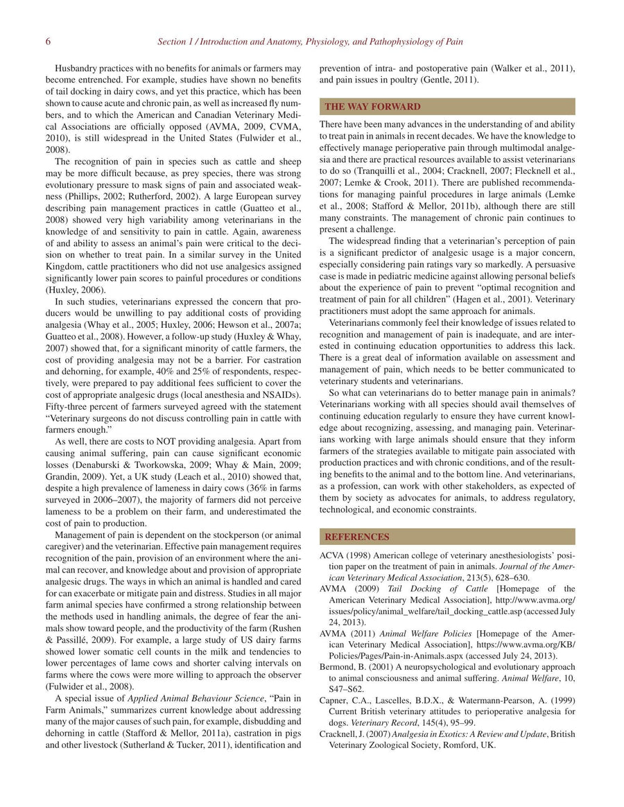 Preview page of Pain Management in Veterinary Practice