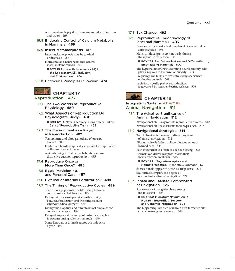 Preview page of Animal Physiology 5th Edition