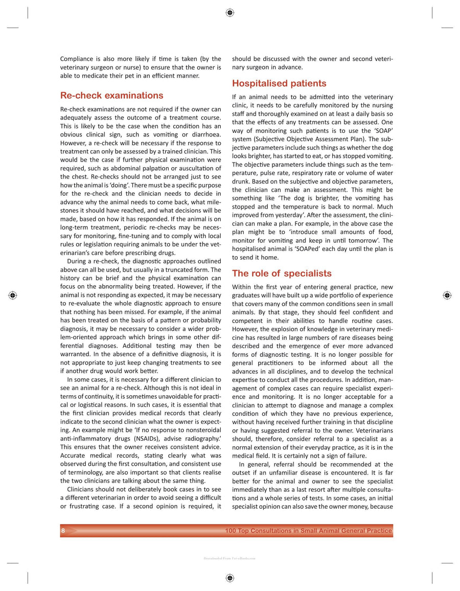 Preview page of 100 Top Consultations in Small Animal General Practice