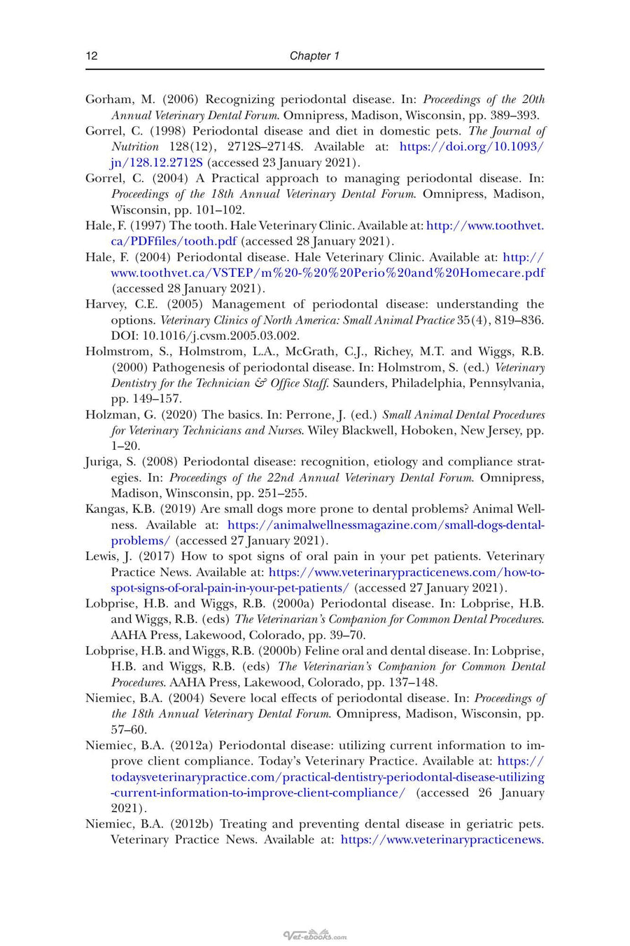 Preview page of An Introduction to Pet Dental Care for Veterinary Nurses and Technicians