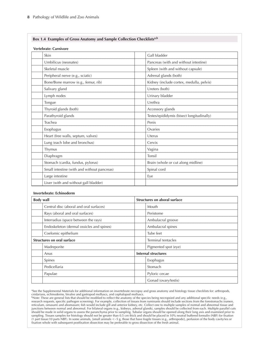 Preview page of Pathology of Wildlife and Zoo Animals