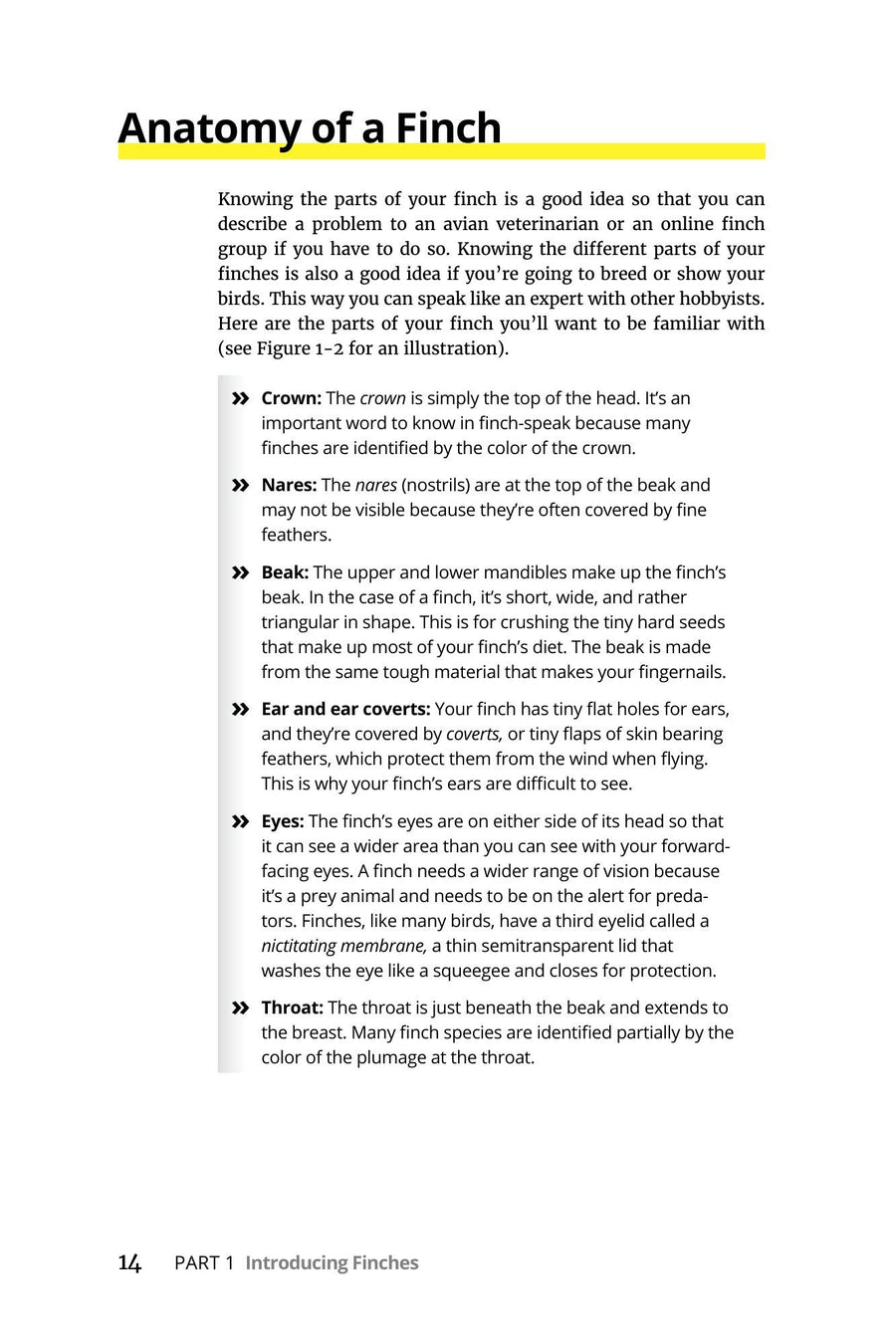 Preview page of Finches for Dummies 2nd Pdf
