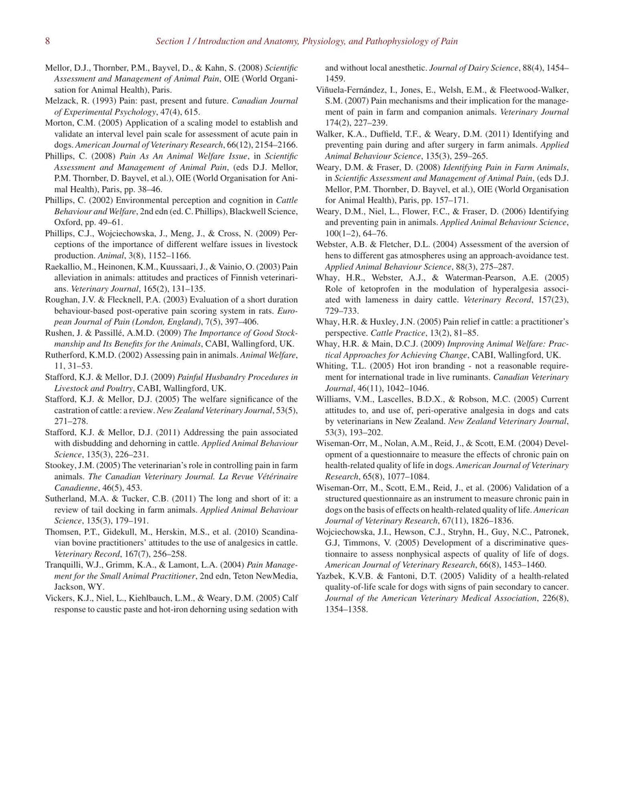 Preview page of Pain Management in Veterinary Practice