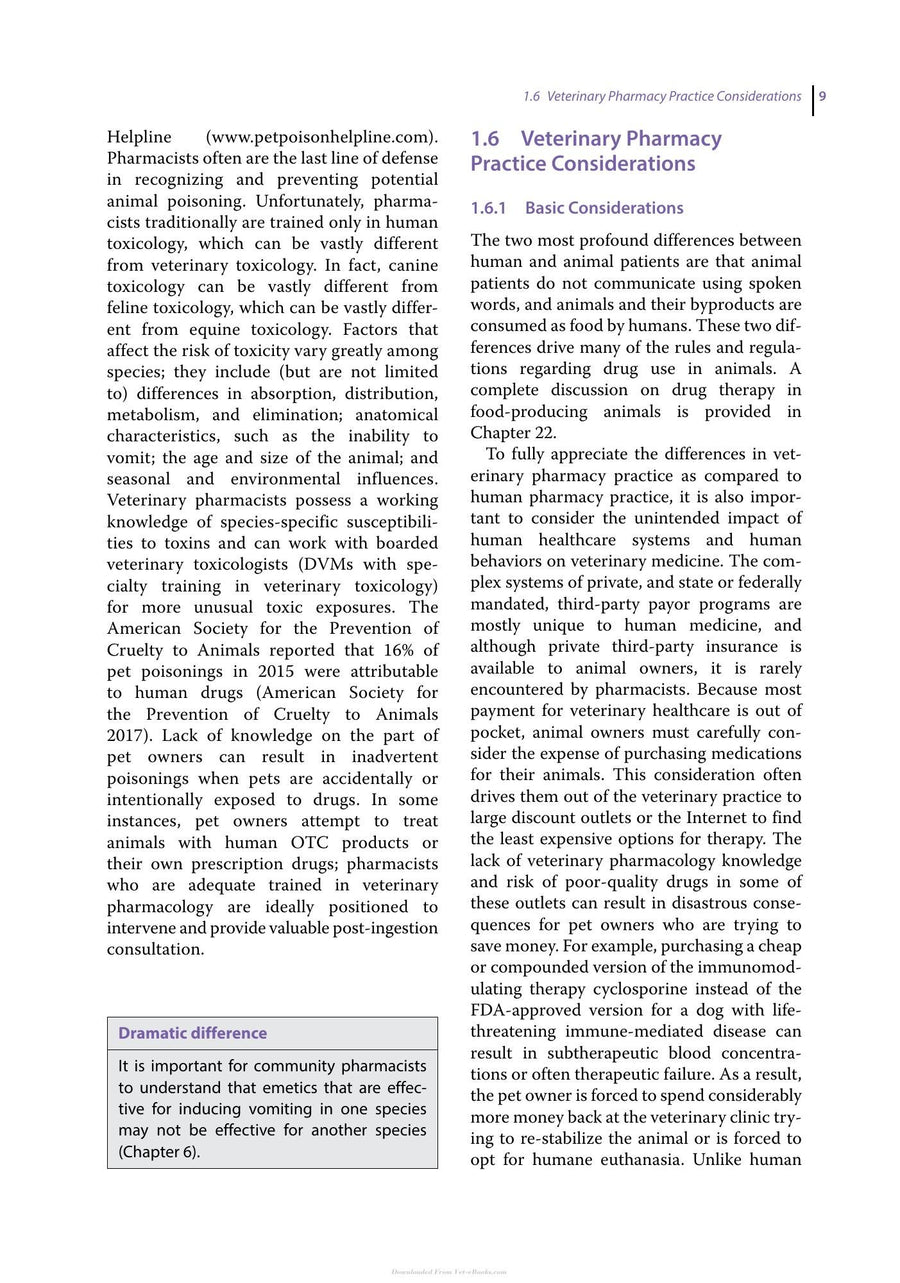 Preview page of Pharmacotherapeutics for Veterinary Dispensing