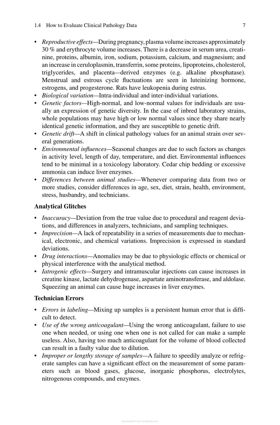 Preview page of A Toxicologist's Guide to Clinical Pathology in Animals