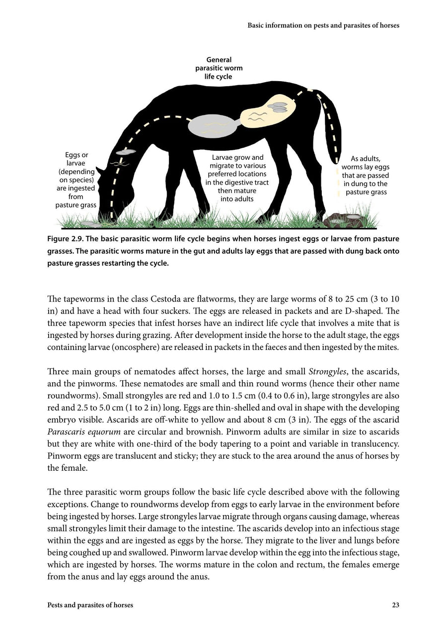 Preview page of Pests and Parasites of Horses