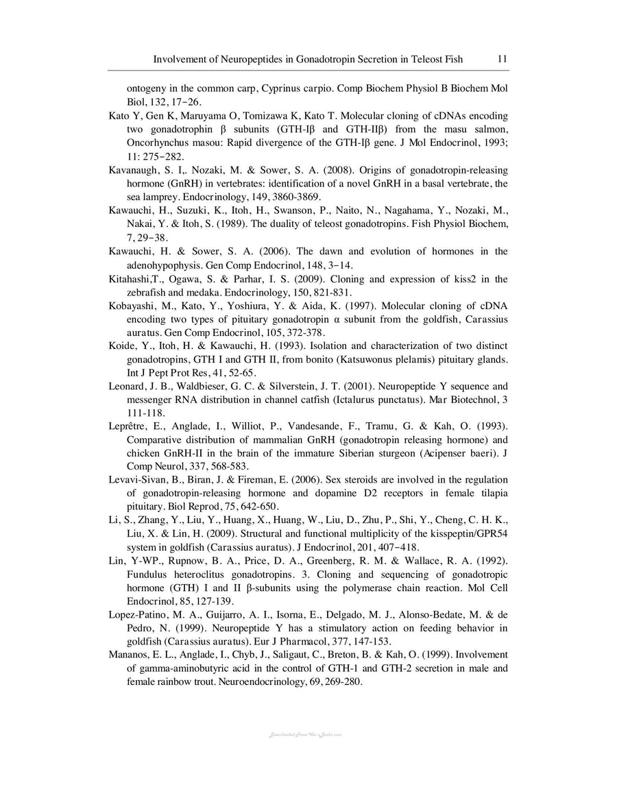 Preview page of Sexual Plasticity and Gametogenesis in Fishes