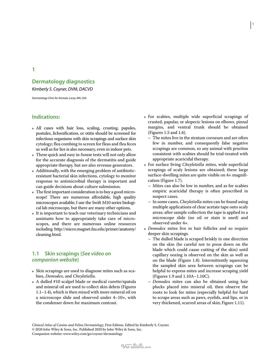 Preview page of Clinical Atlas of Canine and Feline Dermatology