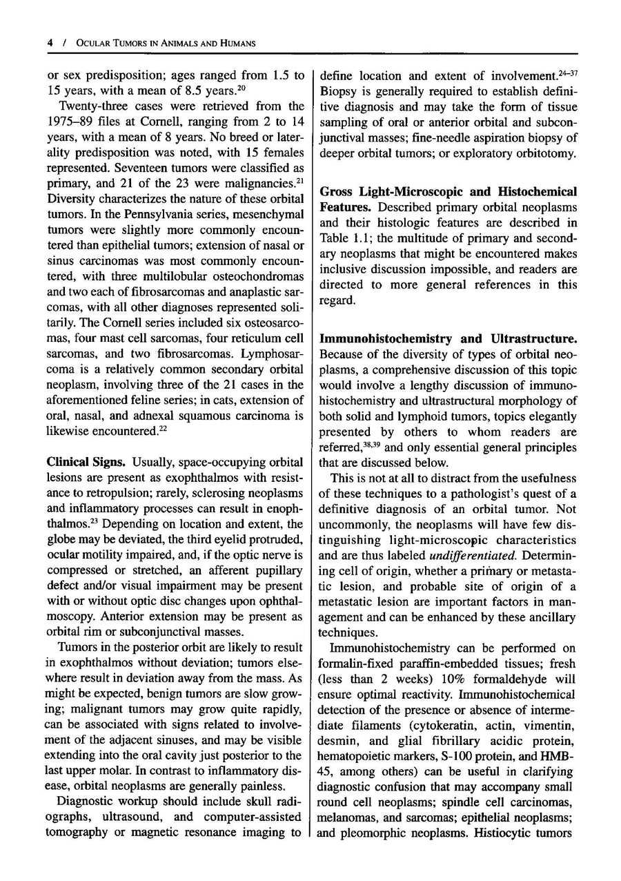 Preview page of Ocular Tumors in Animals and Humans