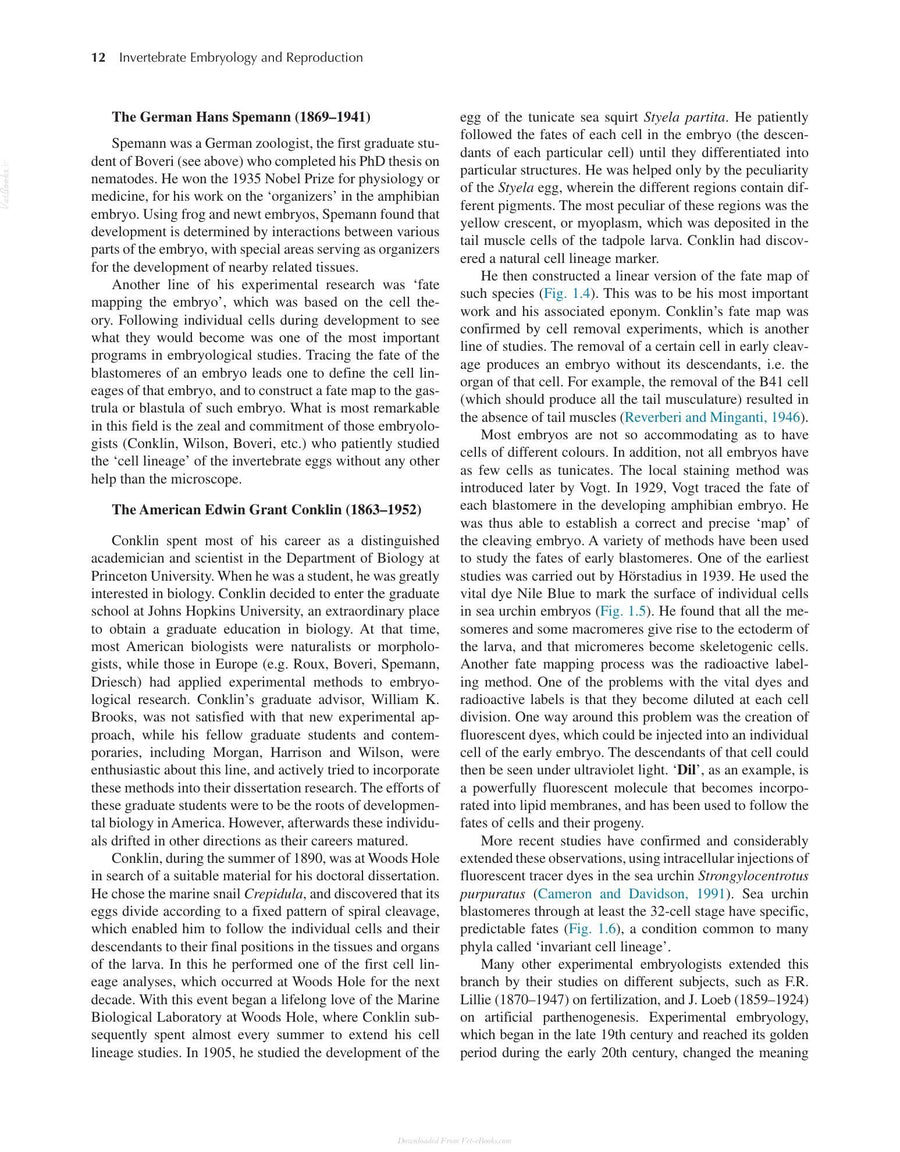 Preview page of Invertebrate Embryology and Reproduction