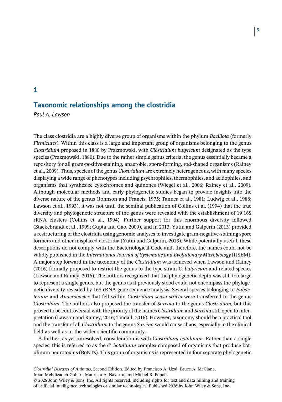 Preview page of Clostridial Diseases of Animals 2nd Edition