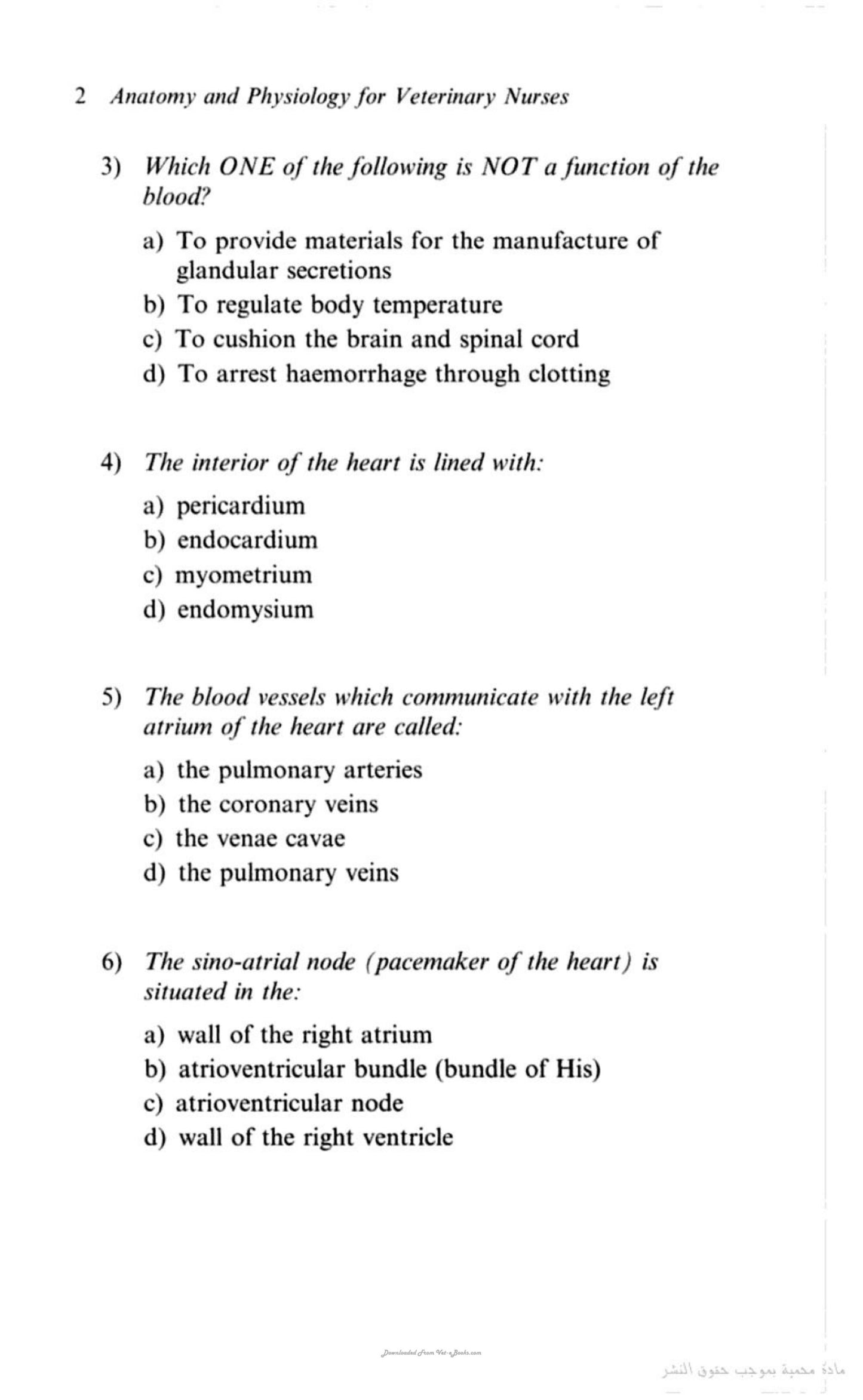 300 Questions And Answers In Anatomy And Physiology For Veterinary Nurses