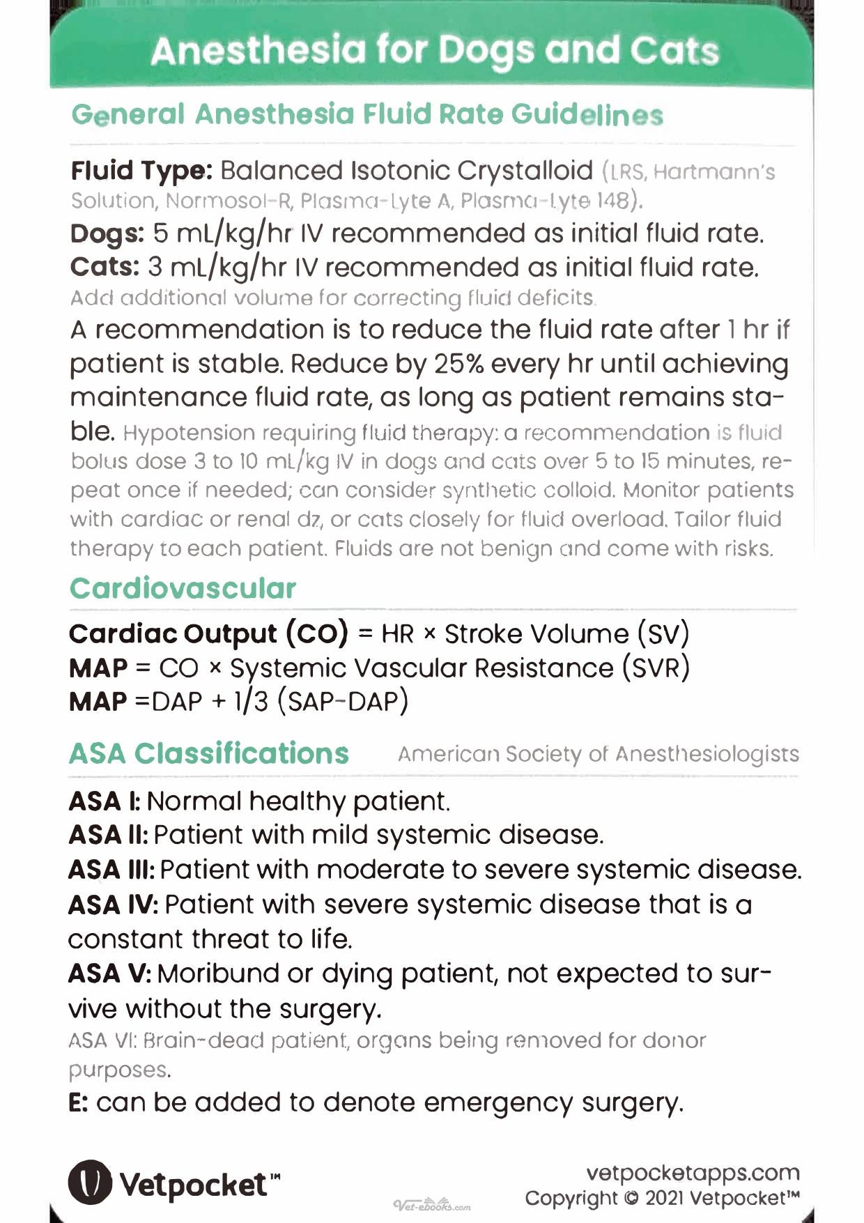 Vetpocket Small Animal Reference Cards