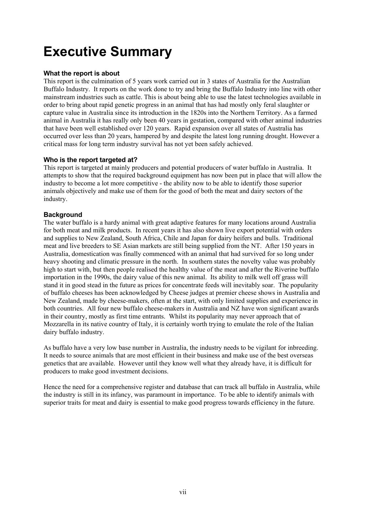 Australian Water Buffalo Genetic And Reproduction Improvements