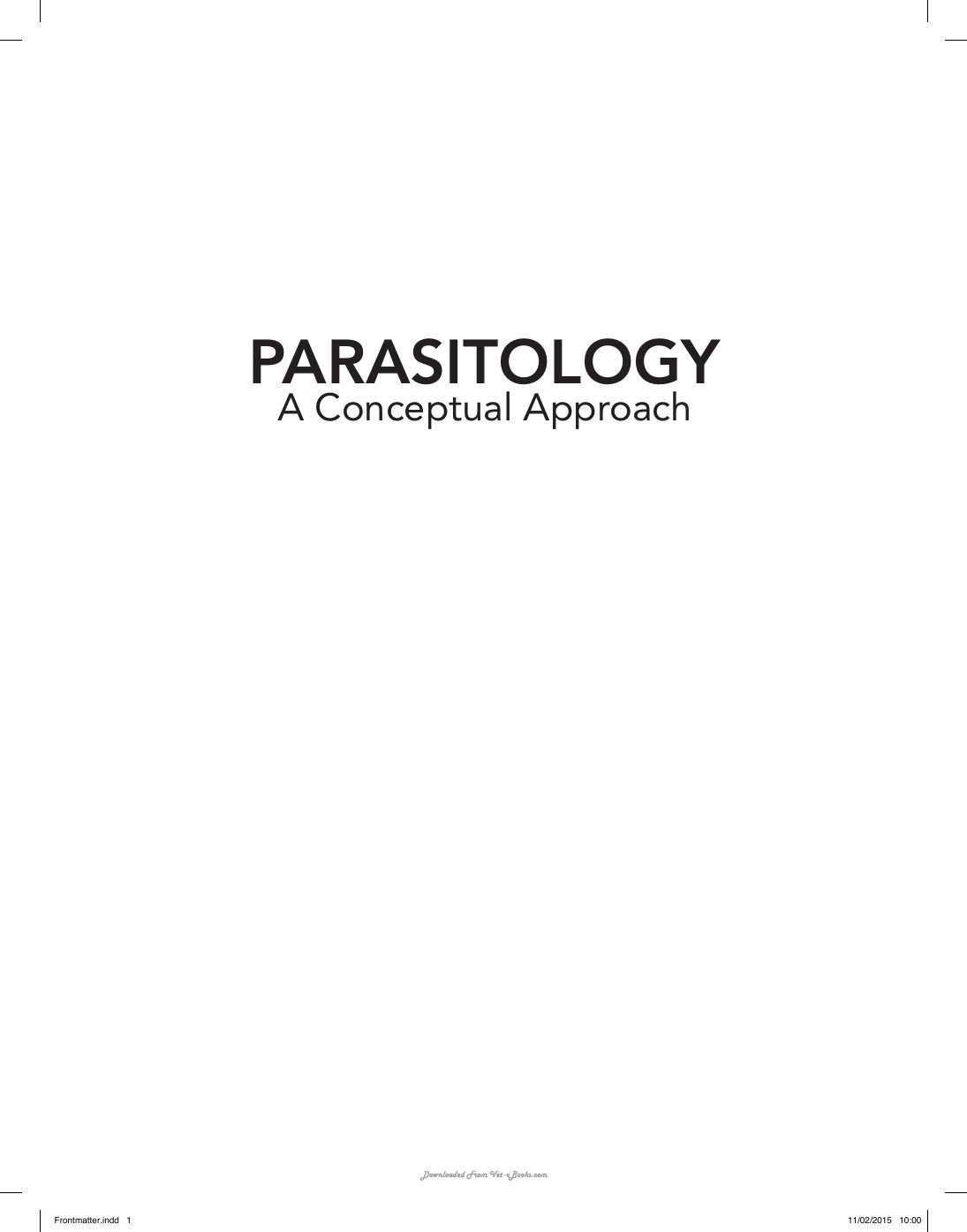 Look Inside sample page 2 - Parasitology A Conceptual Approach
