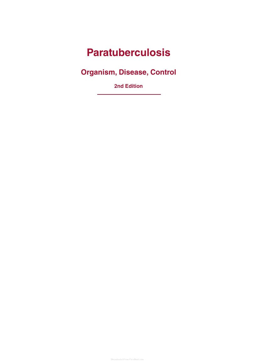 Look Inside sample page 2 - Paratuberculosis Organism Disease Control 2Nd Edition