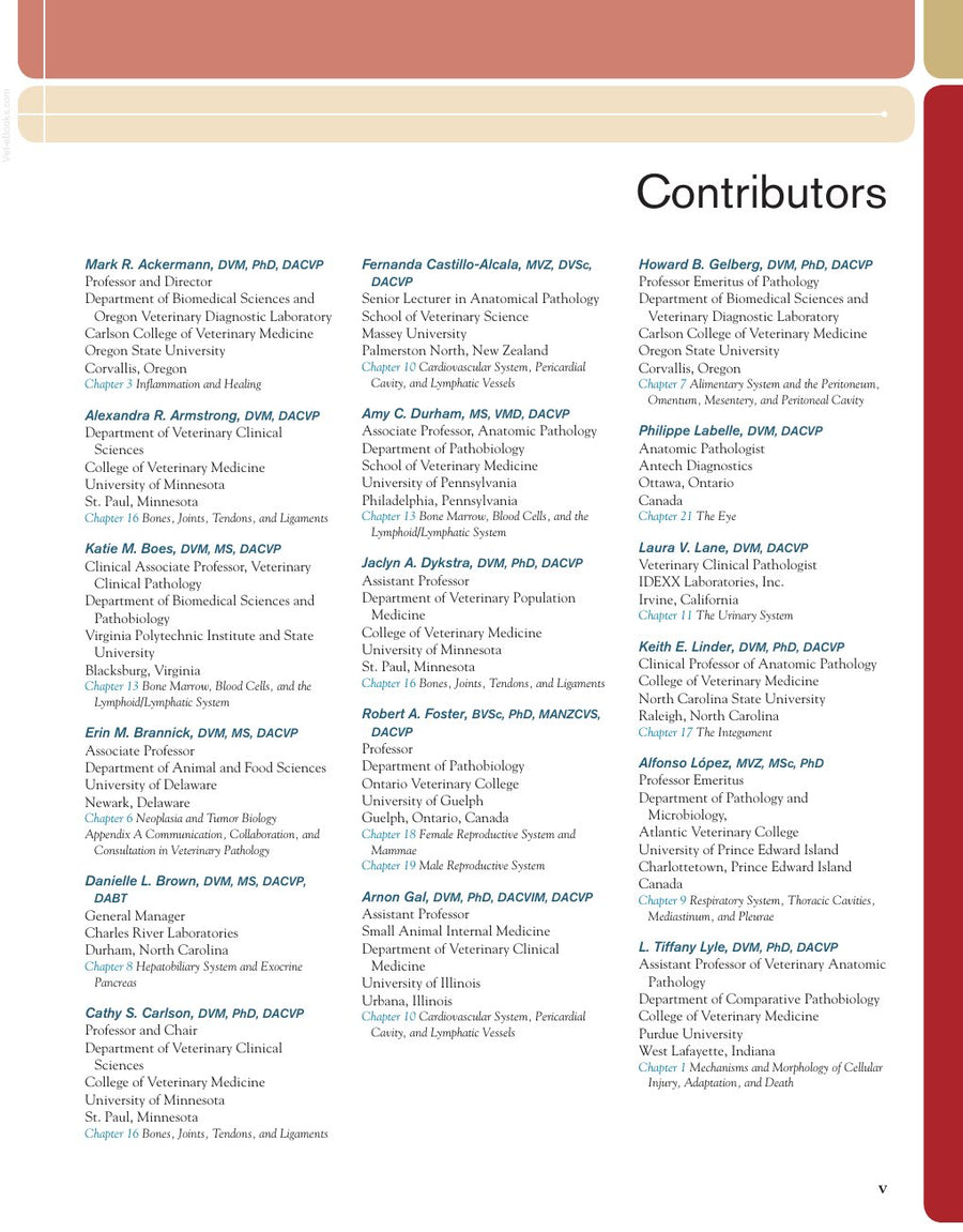 Preview page of Pathologic Basis of Veterinary Disease 7th Edition