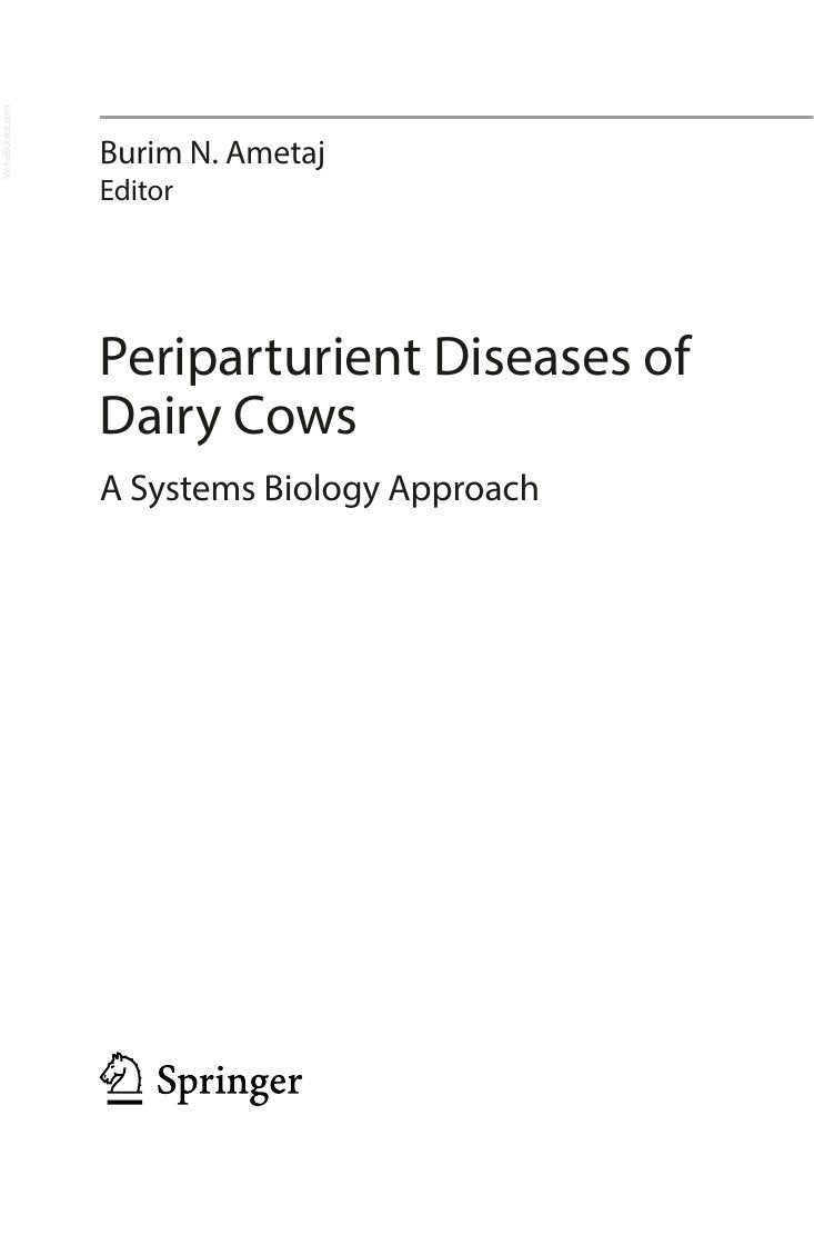 Look Inside sample page 3 - Periparturient Diseases Of Dairy Cows A Systems Biology Approach