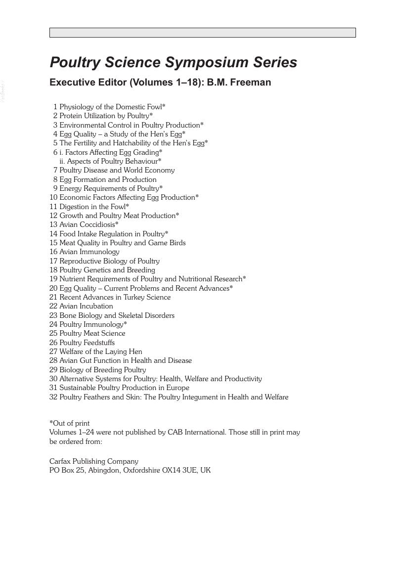 Look Inside sample page 3 - Poultry Feathers And Skin The Poultry Integument In Health And Welfare