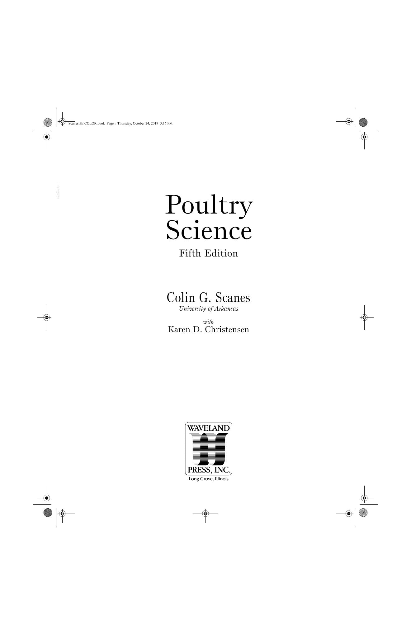 Look Inside sample page 2 - Poultry Science 5Th Edition