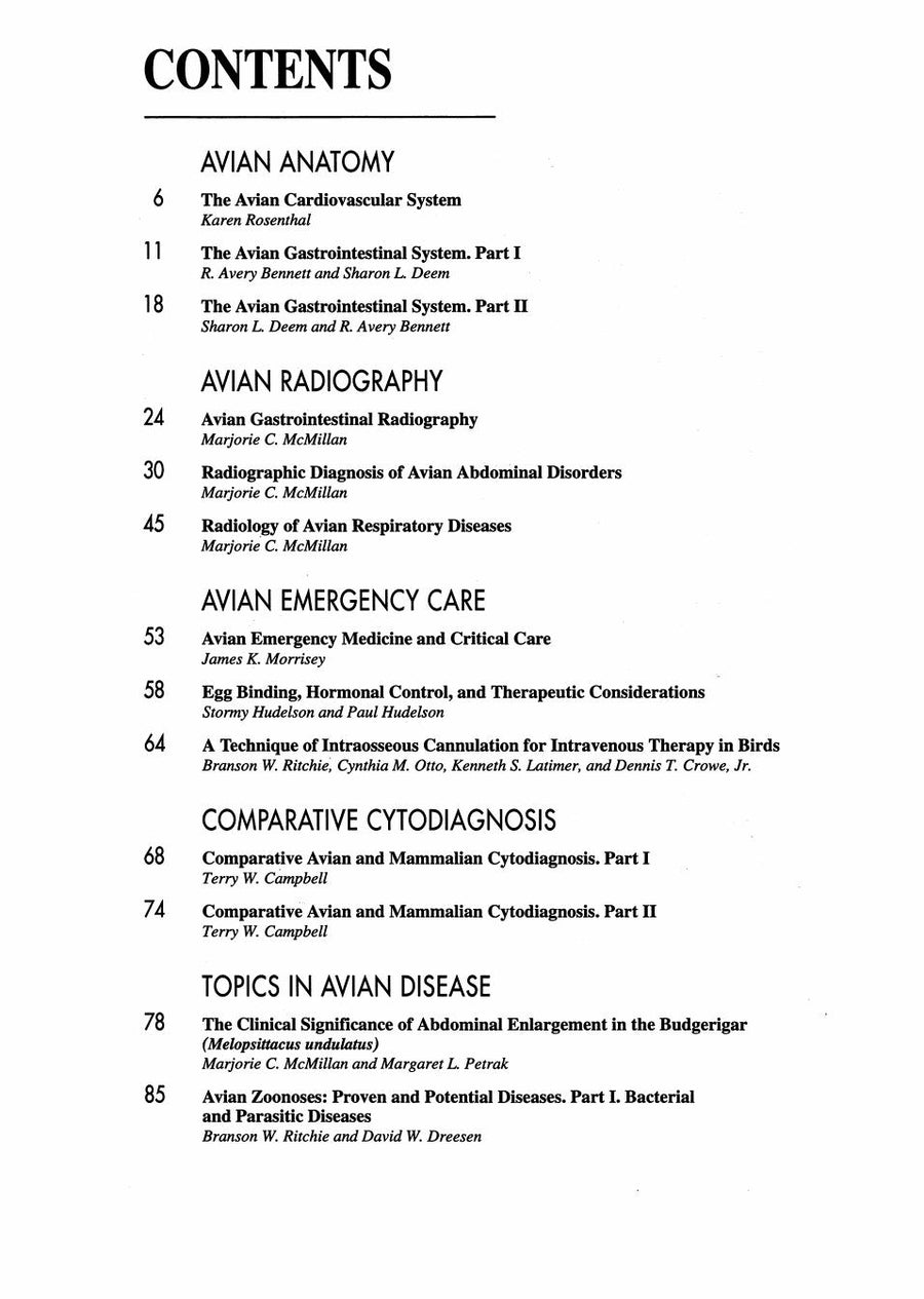 Preview page of Practical Avian Medicine: The Compendium Collection