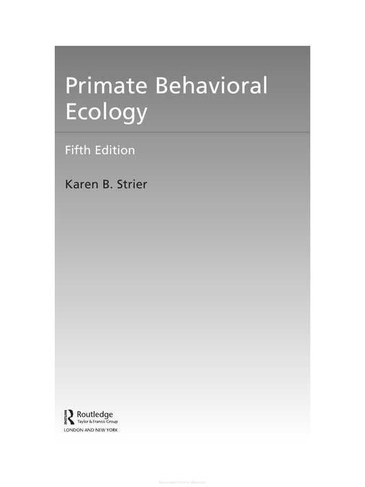 Look Inside page 4 - Primate Behavioral Ecology 5Th Edition