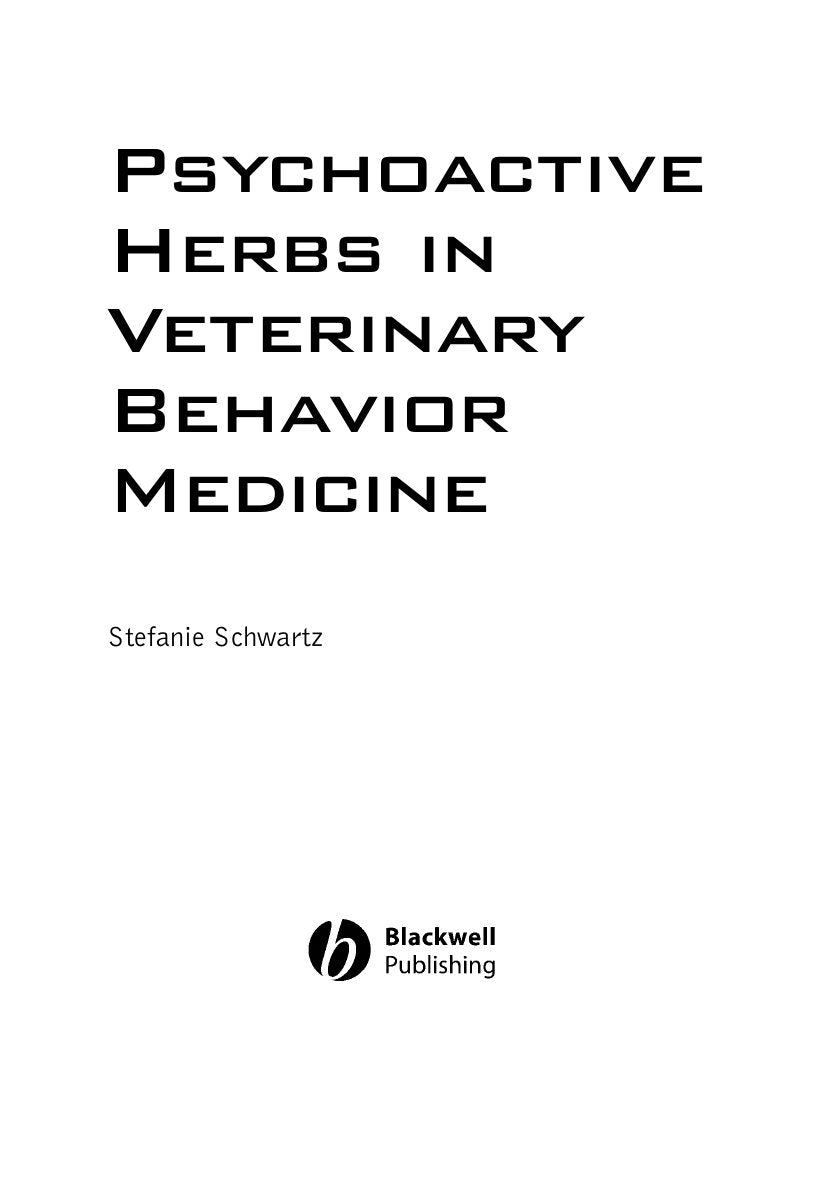 Look Inside sample page 3 - Psychoactive Herbs In Veterinary Behavior Medicine