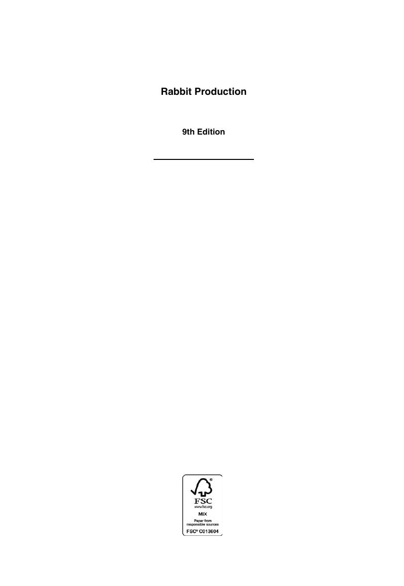 Look Inside sample page 2 - Rabbit Production 9Th Edition