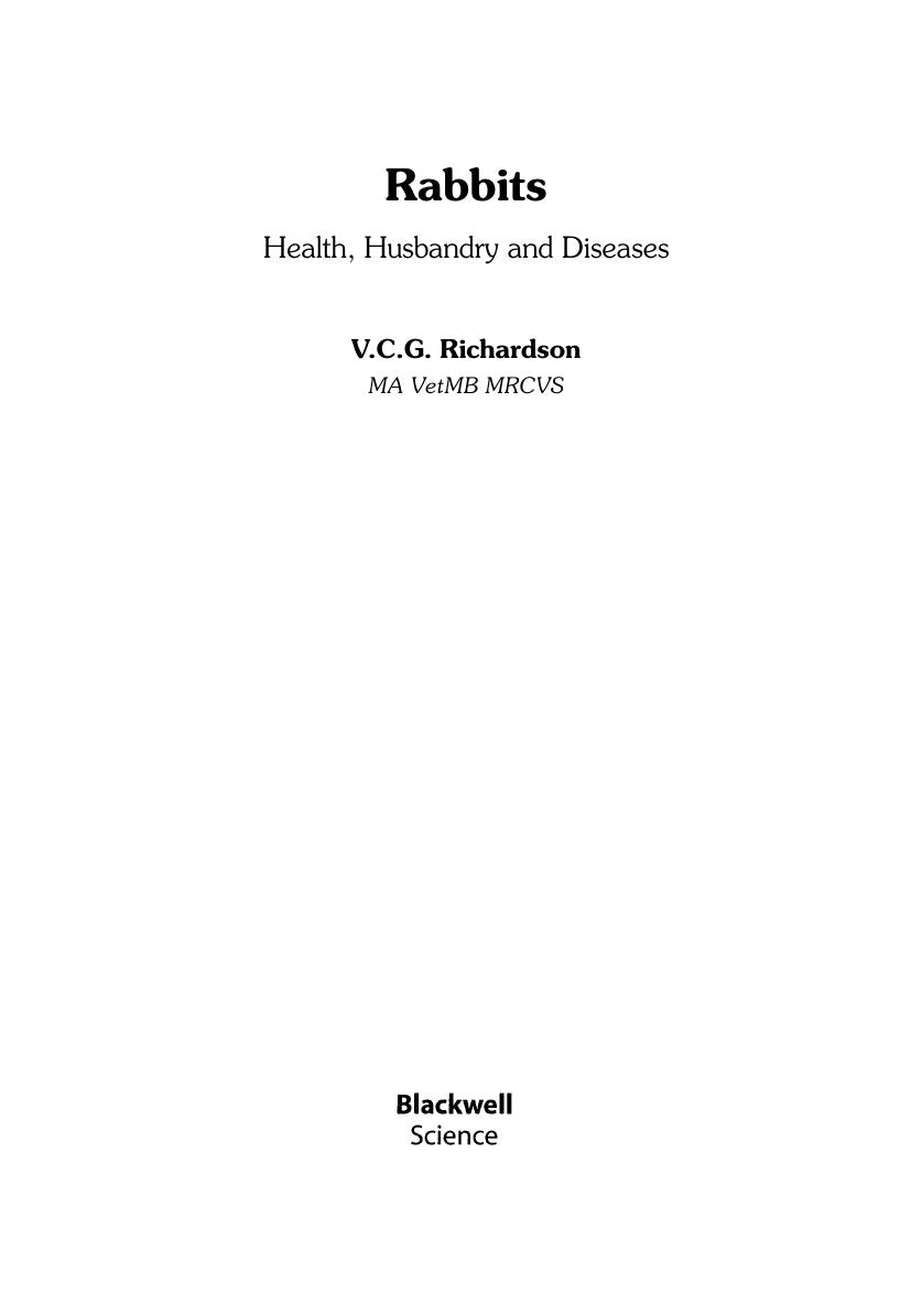 Look Inside sample page 2 - Rabbits Health Husbandry And Diseases