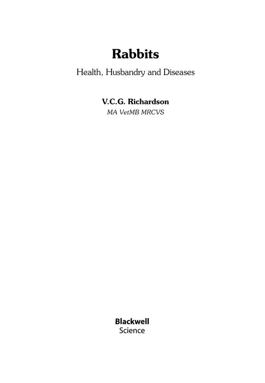 Look Inside sample page 2 - Rabbits Health Husbandry And Diseases