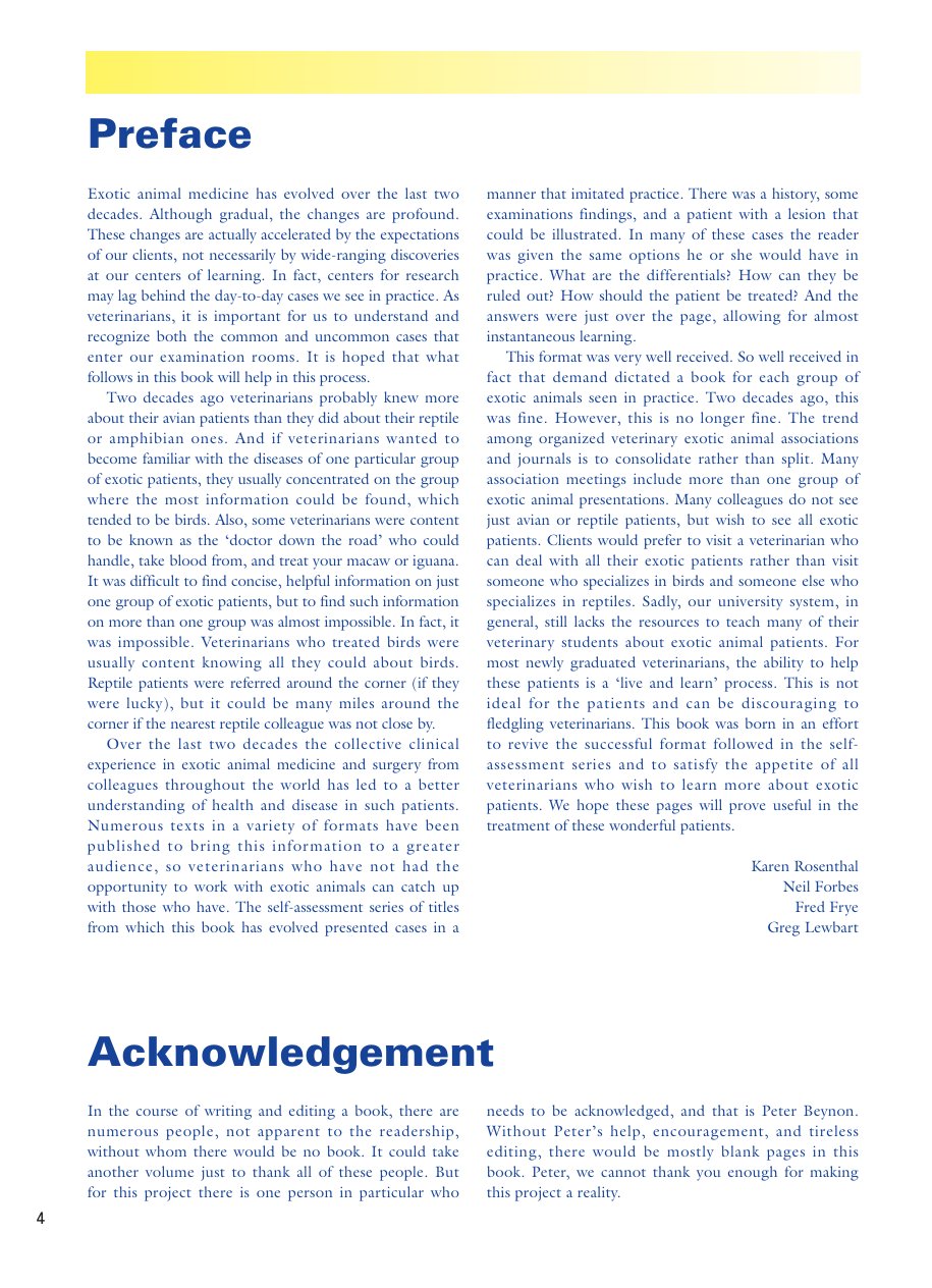 Look Inside page 5 - Rapid Review Of Exotic Animal Medicine And Husbandry