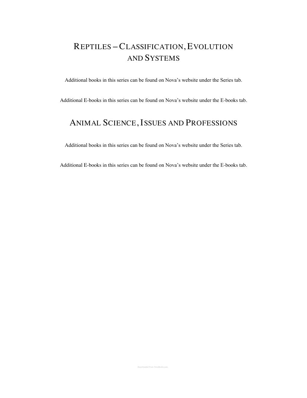 Look Inside sample page 3 - Reptiles Biology Behavior And Conservation