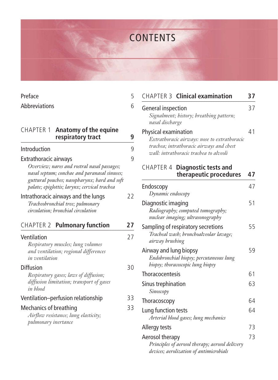 Look Inside page 4 - Respiratory Diseases Of The Horse A Problem Oriented Approach To Diagnosis And Management