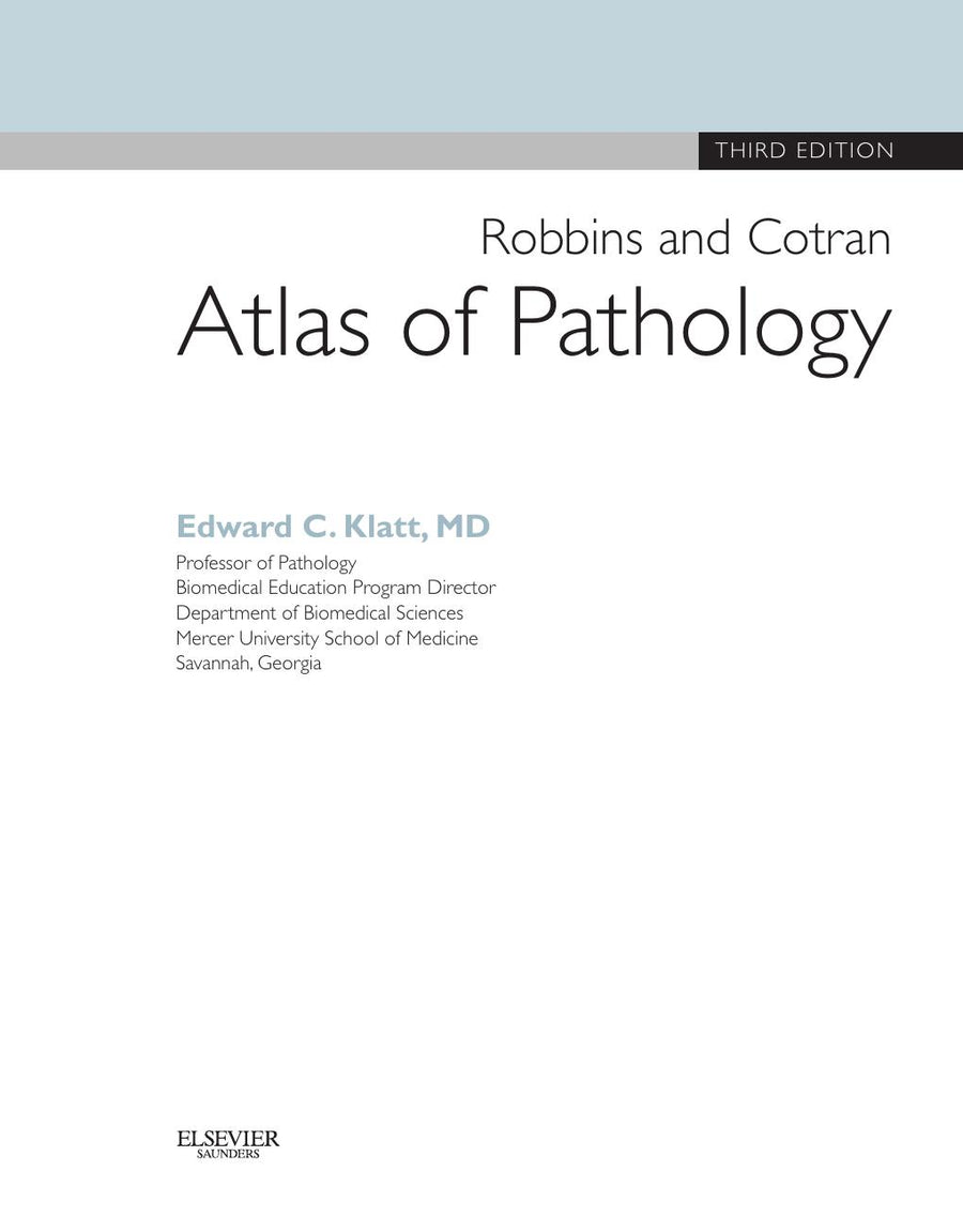 Preview page of Robbins and Cotran Atlas of Pathology 3rd Edition