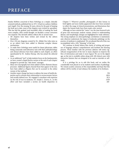 Look Inside page 12 - Robbins & Kumar Basic Pathology 11th Edition