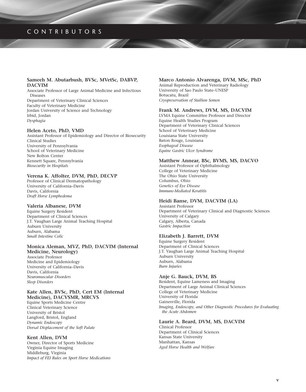 Look Inside page 6 - Robinsons Current Therapy In Equine Medicine 7Th Edition