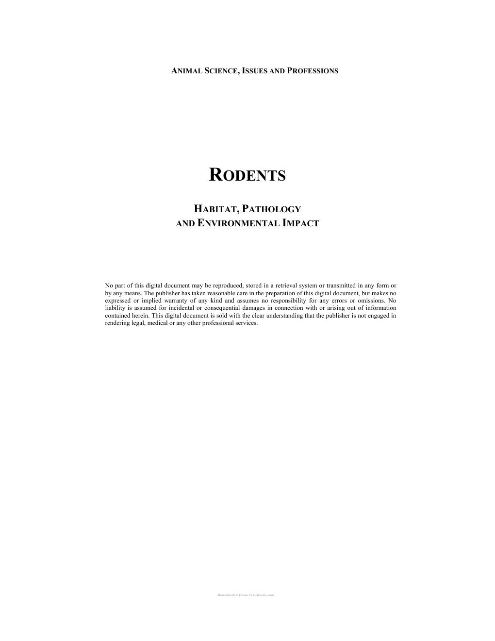 Look Inside sample page 2 - Rodents Habitat Pathology And Environmental Impact