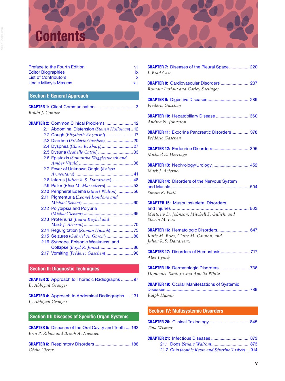 Look Inside page 6 - Schaer Clinical Medicine Dog And Cat Fourth Edition