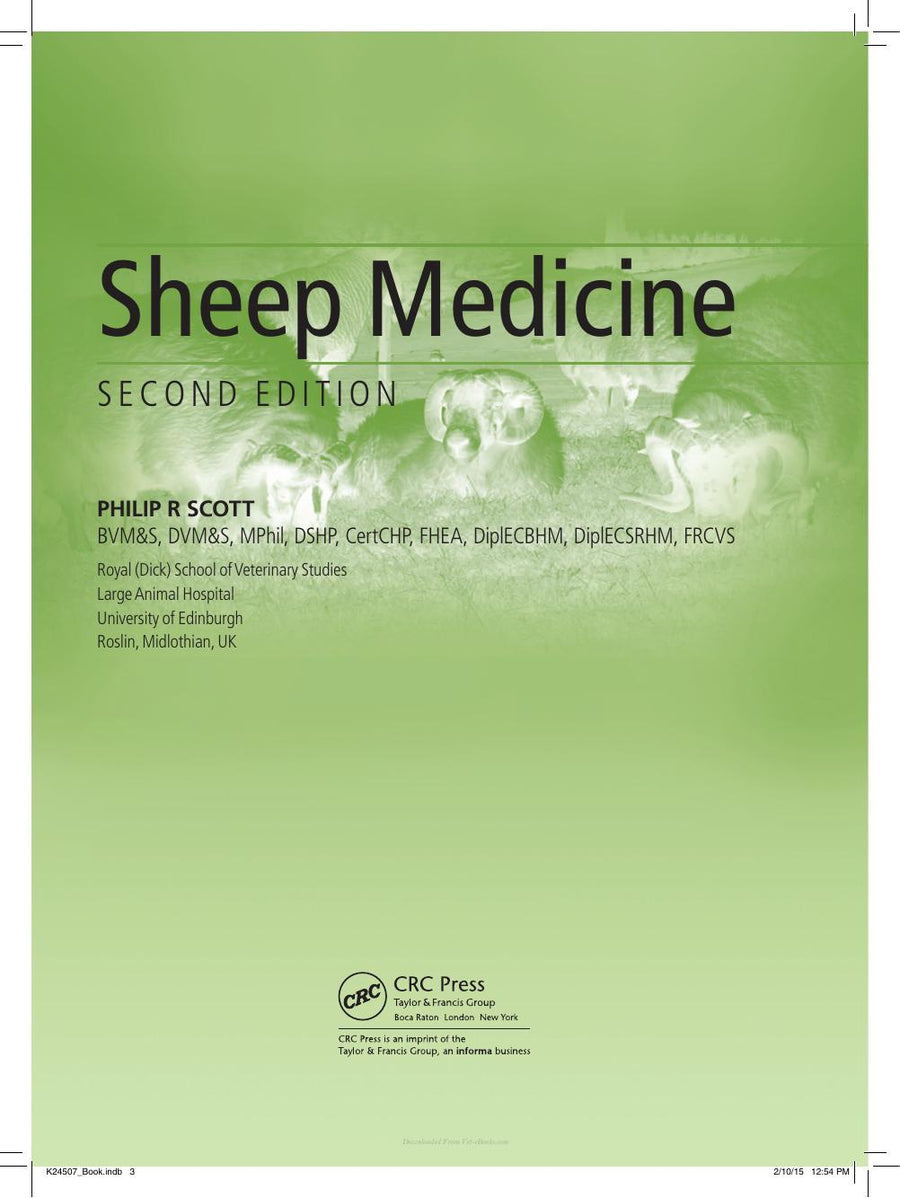 Preview page of Sheep Medicine 2nd Edition
