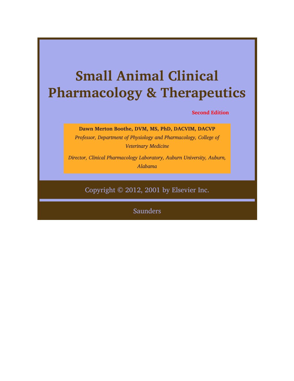 Look Inside page 3 - Small Animal Clinical Pharmacology And Therapeutics 2Nd Edition