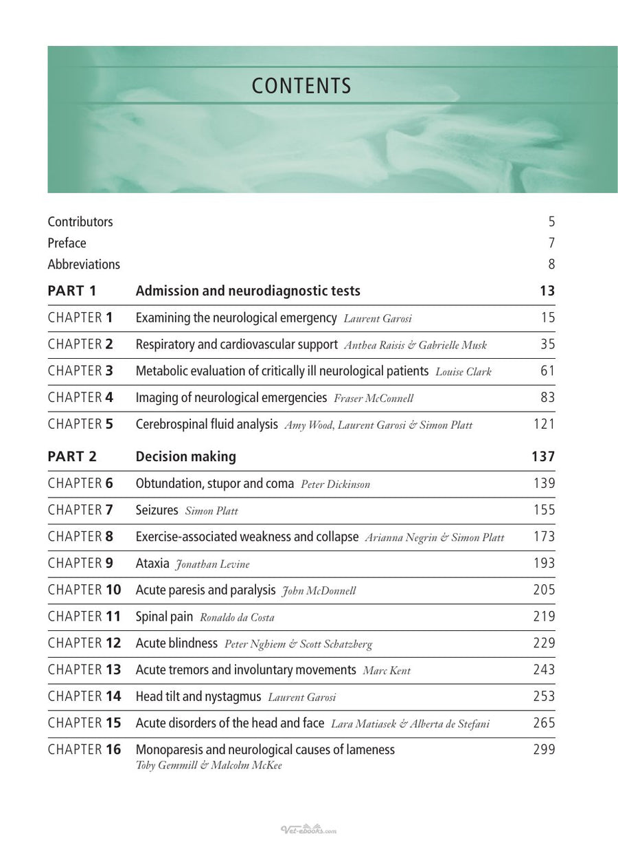 Preview page of Small Animals Neurological Emergency