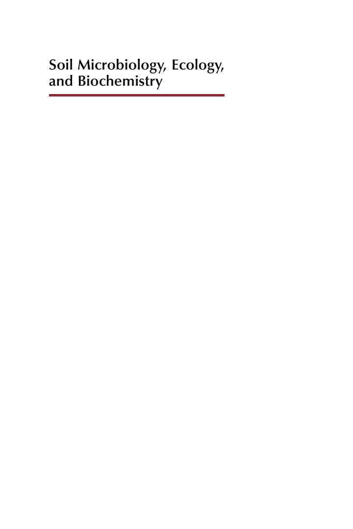 Look Inside sample page 2 - Soil Microbiology Ecology And Biochemistry 2015