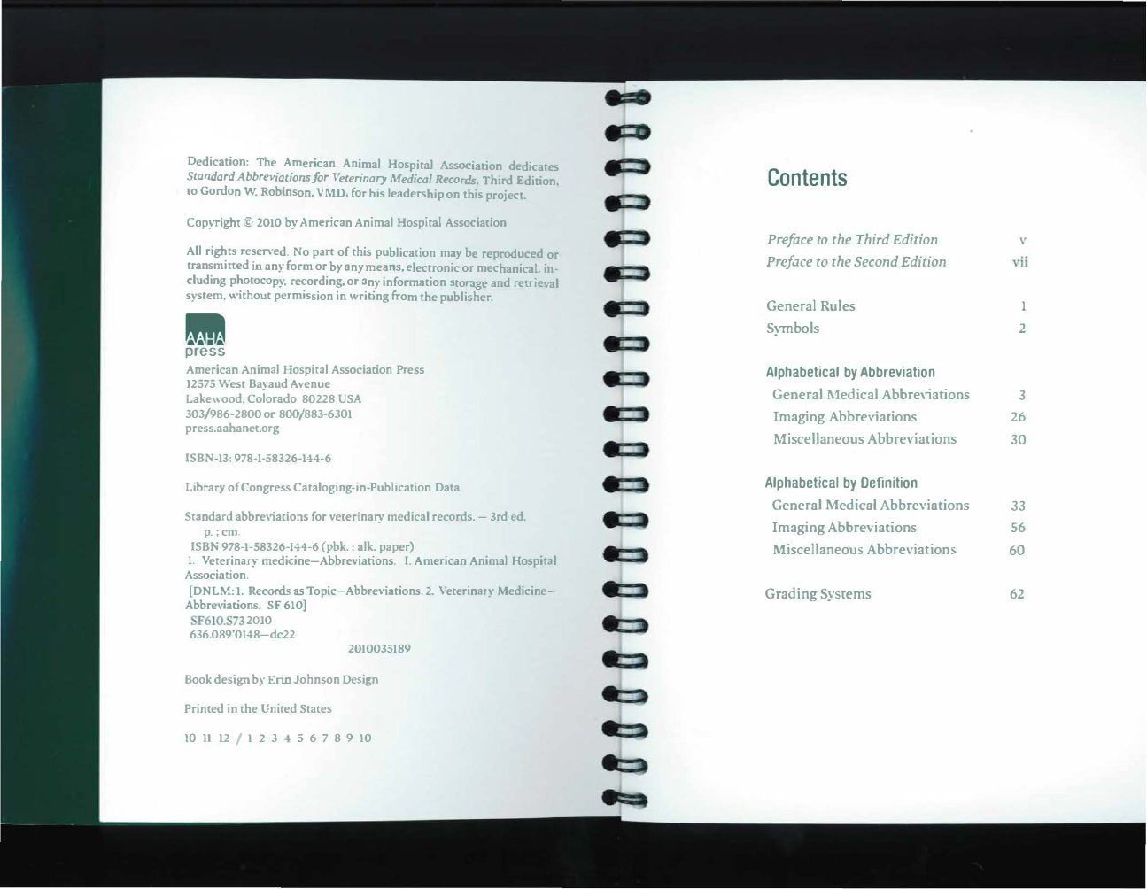 Look Inside page 3 - Standard Abbreviations For Veterinary Medical Records 3Rd Edition