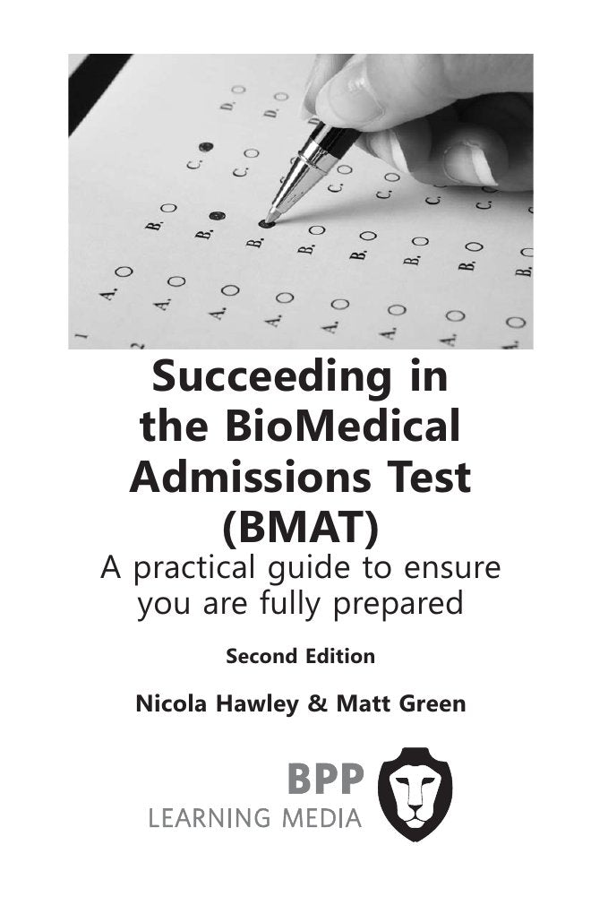 Look Inside page 2 - Succeeding In The Biomedical Admissions Test 2nd Edition