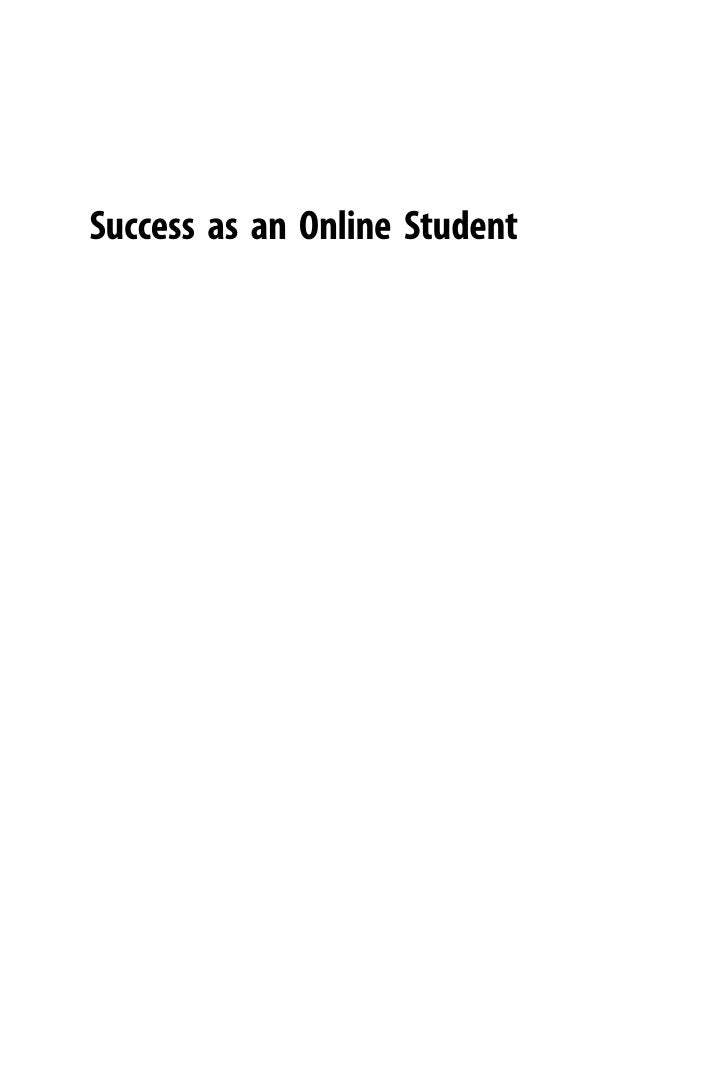 Look Inside sample page 2 - Success As An Online Student Strategies For Effective Learning