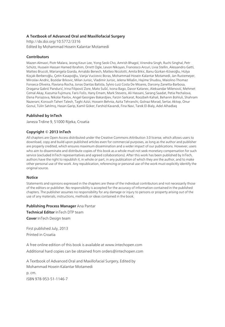 Look Inside page 3 - A Textbook of Advanced Oral and Maxillofacial Surgery