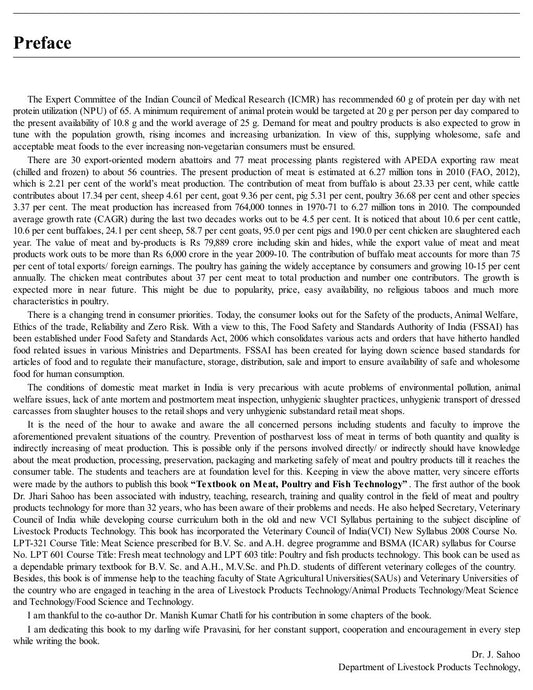 Look Inside page 7 - Textbook On Meat Poultry And Fish Technology