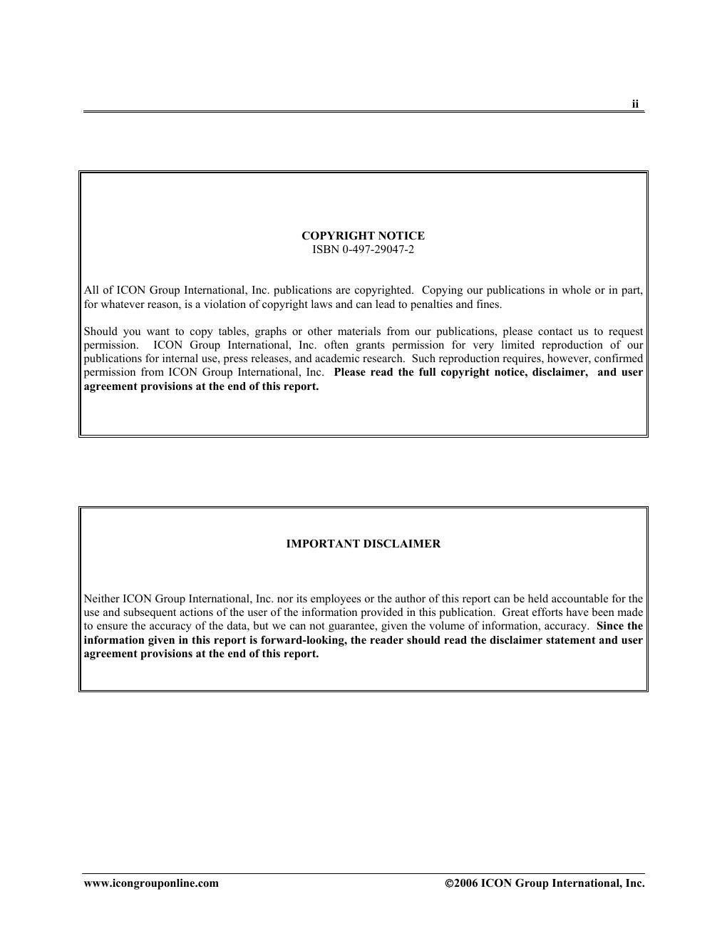 Look Inside sample page 2 - The 2007 2012 Outlook For Veterinary Pharmaceutical Preparations Of Anthelmintics In India