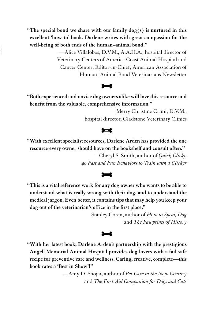 Look Inside sample page 2 - The Angell Memorial Animal Hospital Book Of Wellness And Preventive Care For Dogs